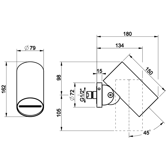 Регулируемая настенная душевая лейка Gessi Habito Diamantato 57283 ФОТО