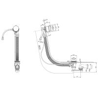 Слив-перелив для ванны Gessi Origini 01080 схема 2 Слив-перелив для ванны Gessi Origini 01080 схема 2