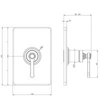 Смеситель Gessi Venti20 для ванны 65061 схема 2