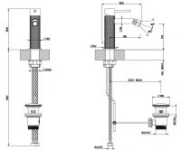 Смеситель для биде Gessi Cesello 54407 с донным клапаном схема 2