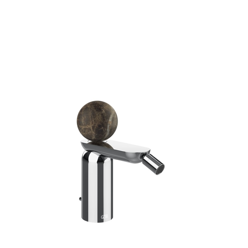 Изображение Смеситель для биде Gessi Perle 74107 с донным клапаном с вентилем из мрамора Emperador Dark