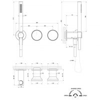 Смеситель для ванны Gessi Origini 66036 схема 2