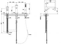 Смеситель для ванны и душа Gessi Rettangolo K 53037 схема 2