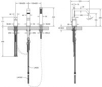 Смеситель для ванны и душа Gessi Rettangolo XL 26137 схема 2