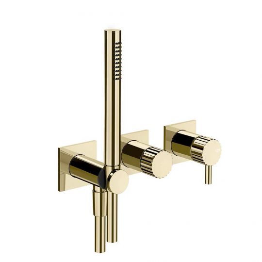Смеситель для душа Gessi Incastri 75036 встраиваемый с ручным душем и переключателем на 2 источника схема 4