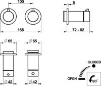 Смеситель для душа Gessi Ventaglio 63331 схема 2