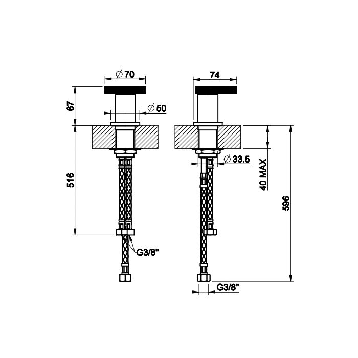 Смеситель для раковины Gessi Anello 63400 ФОТО