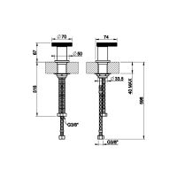 Смеситель для раковины Gessi Anello 63400 схема 2