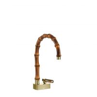 Смеситель для раковины Gessi Jacqueline 77201 с низким поворотным изливом и вентилем под дерево без донного клапана схема 7