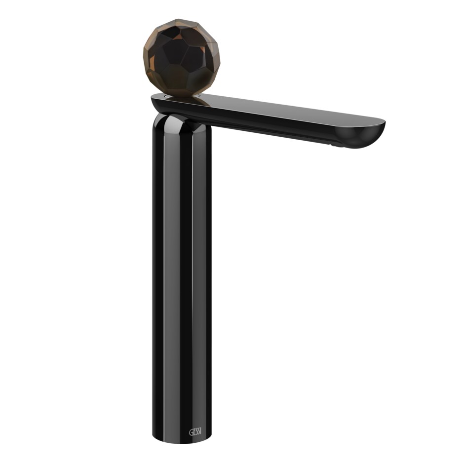 Смеситель для раковины Gessi Perle 74253 высокий с донным клапаном и вентилем из муранского стекла Sfaccettato ФОТО