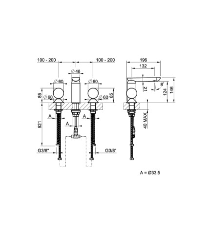 Смеситель для раковины Gessi Perle 74565 без донного клапана с вентилями-сферами из камня Onyx Green и муранского стекла Pulegoso ФОТО
