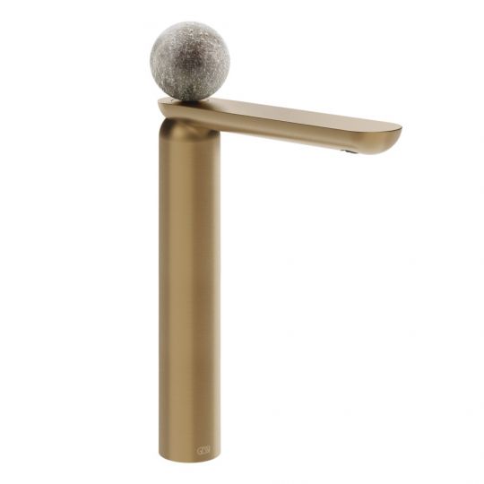 Смеситель для раковины Gessi Perle 74604 высокий без донного клапана с вентилем из из муранского стекла Pulegoso схема 15