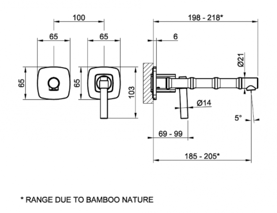 Смеситель для раковины встраиваемый Gessi Jacqueline 77088 с металлическим вентилем ФОТО