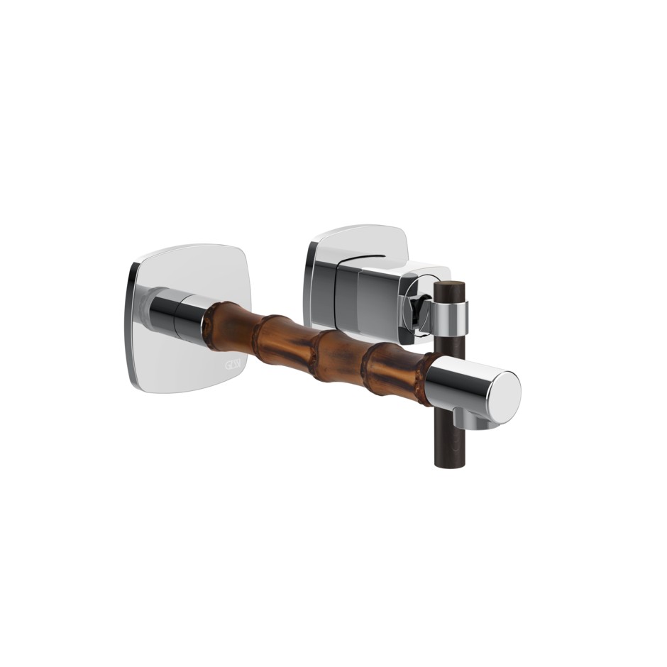 Изображение Смеситель для раковины встраиваемый Gessi Jacqueline 77288 однорычажный с вентилем под дерево