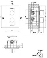 Термостат для душа Gessi Trasparenze 13432 схема 2