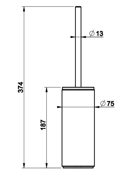 Черный ёршик Gessi Anello 63744 ФОТО