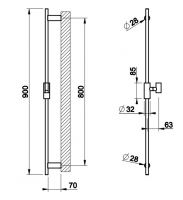 Штанга для душа Gessi Anello 63485 схема 2