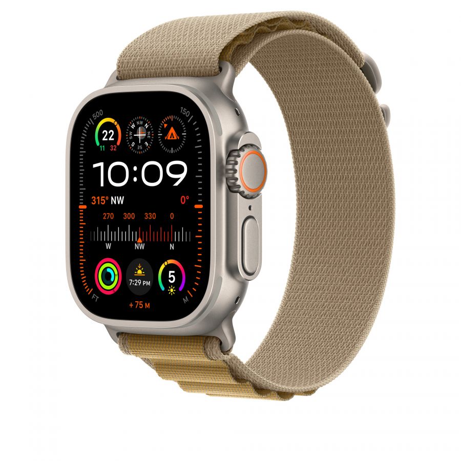 Часы Apple Watch Ultra 3 GPS + Cellular 49mm Natural Titanium Case with Tan Alpine Loop (S)