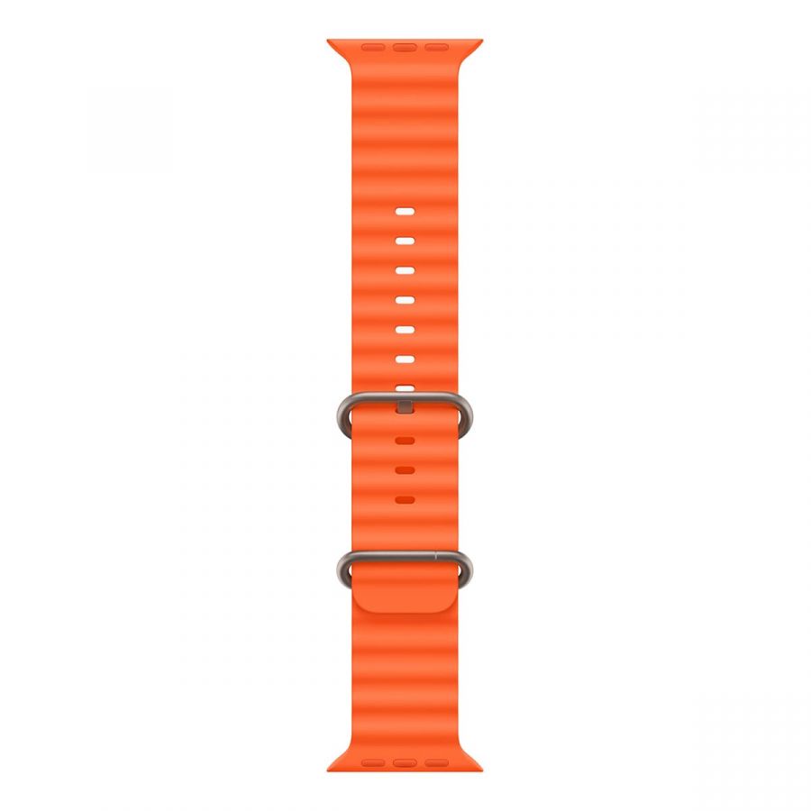 Ремешок Apple Watch Ultra 49mm Orange Ocean Band - Natural Titanium Finish оригинал