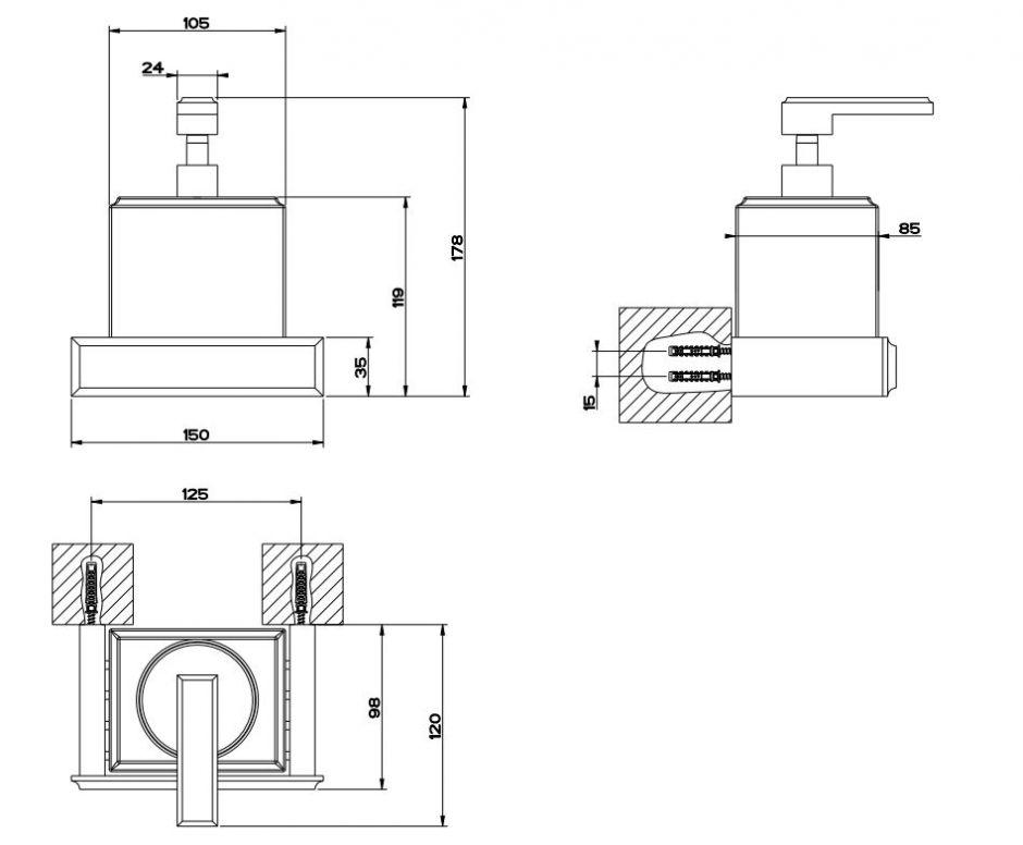 Gessi Eleganza Диспенсер для жидкого мыла 46413 ФОТО