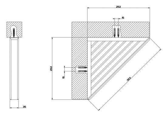 Gessi Eleganza Полка для душа 46461 схема 2