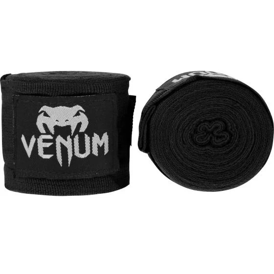 Бинты боксерские VENUM Kontact Original 4м чёрные, артикул VENUM-0429-BK