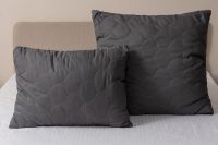 Подушка стеганая файбер  м/ф 550грпакет(Н) [темно серый]