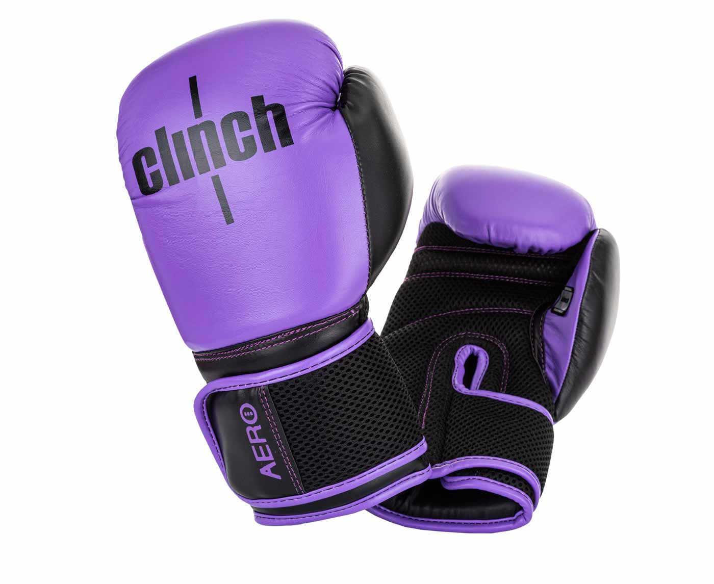Перчатки боксерские Clinch Aero 2.0 фиолетово-черные, 12 унц., артикул C136