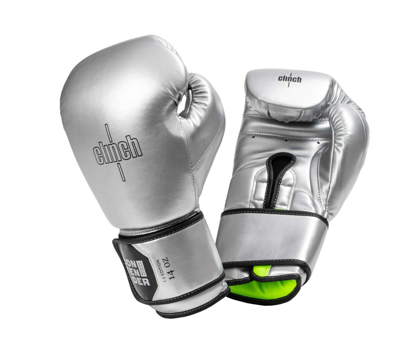 Перчатки боксерские Clinch Contender серебристо-черные, 12 унц., артикул C184