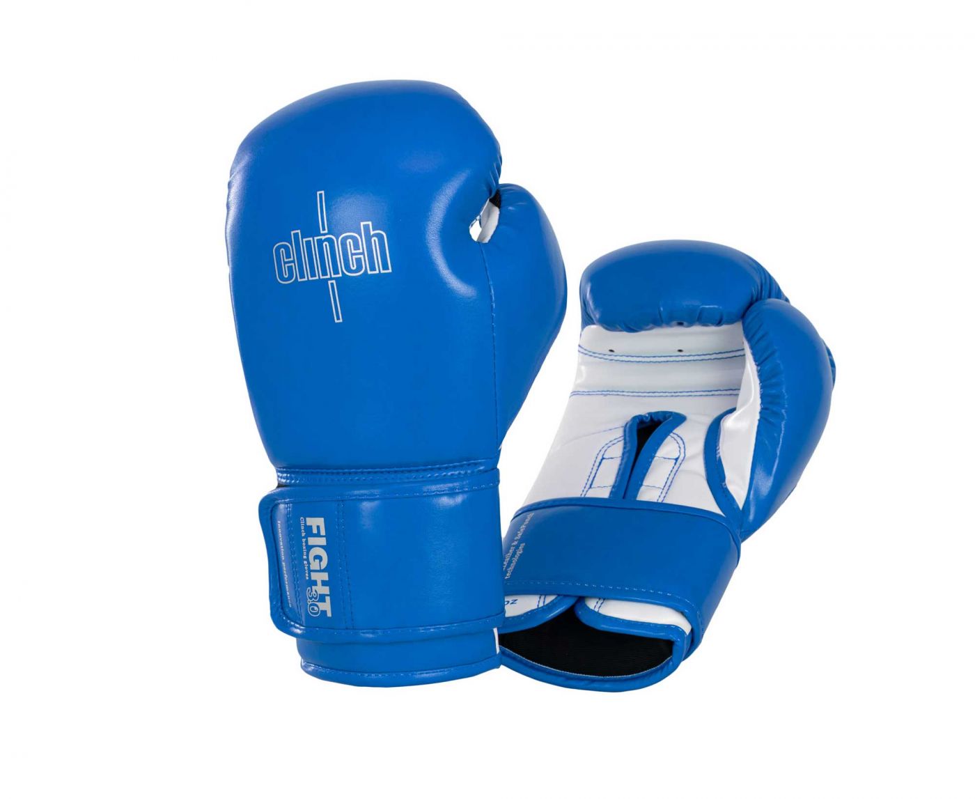 Перчатки боксерские Clinch Fight 3.0 сине-белые, 14 унц., артикул C187