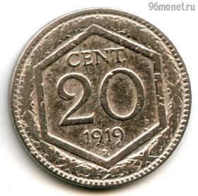 Италия 20 чентезимо 1919