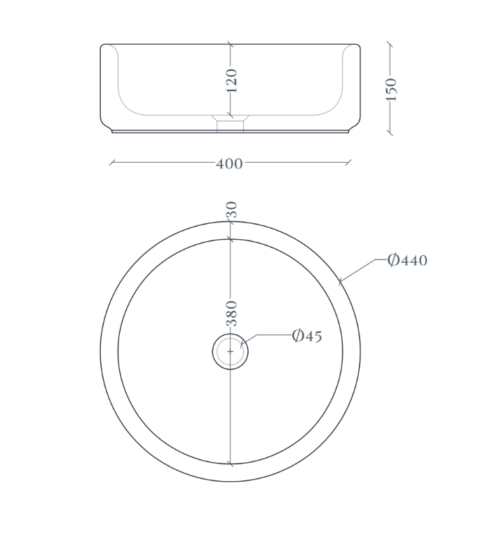 Круглая раковина Artceram Whisky WHL001 45x45 см ФОТО