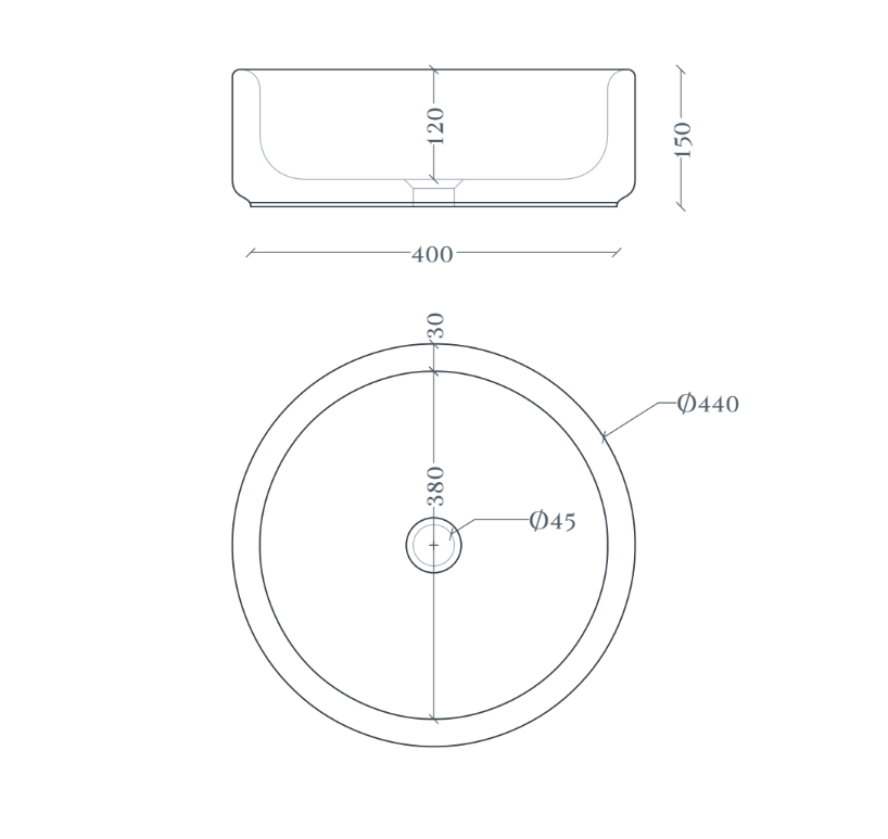 Круглая накладная раковина Artceram Wonder WNL002 44x44 см ФОТО