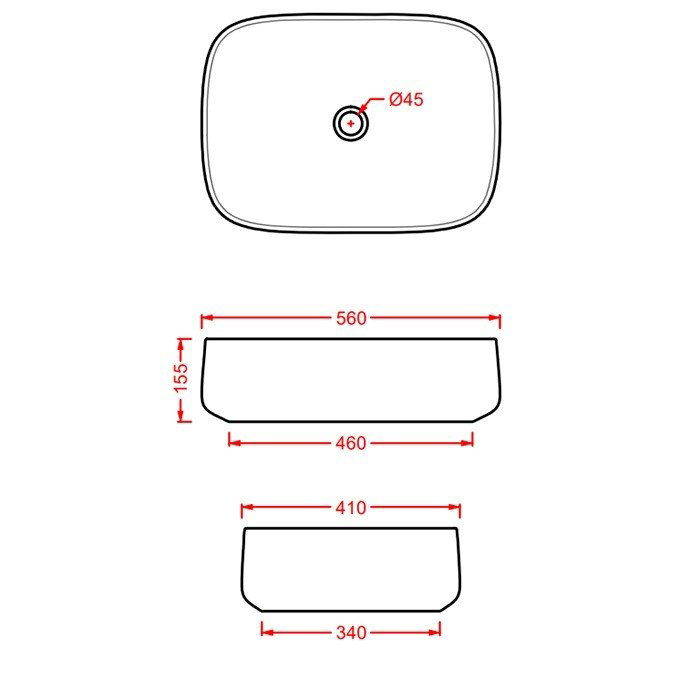 Раковина Artceram Cognac Quadro 56 COL009 56х41 ФОТО