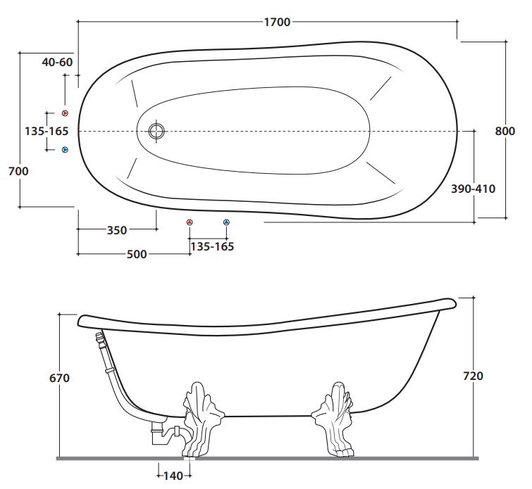 Ванна из искусственного камня Globo Bathtubs PA100 170x80 ФОТО