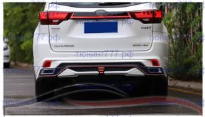 Фонари задние в стиле Лексус + центральная планка LED для Хайлендер 3