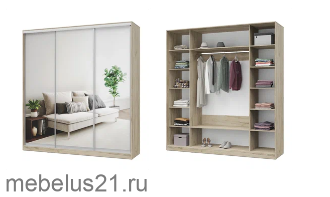 Шкаф купе с зеркалами 220 Роланд