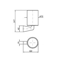 Керамический стакан Zucchetti Medameda ZAD913 настенный схема 2 Керамический стакан Zucchetti Medameda ZAD913 настенный схема 2