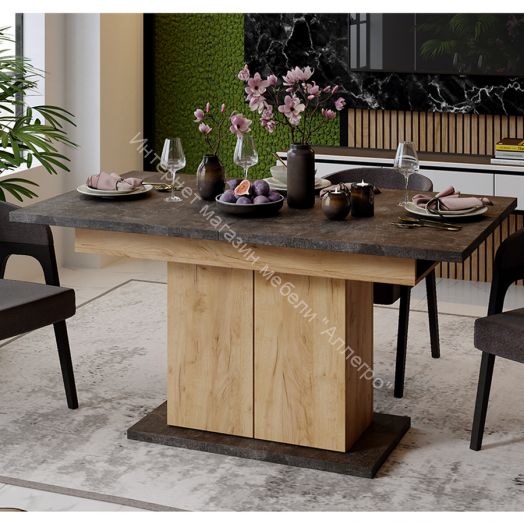 Стол раздвижной «Детройт» Тип 1 - 009.000.000 Дуб Крафт золотой, Ателье темное