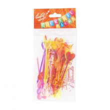 Пики пластиковые "Сердце" 8,5см 35шт/уп