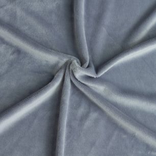 Мелковорсовый мех (3 мм) Вельбоа - Стальной серый, 50х37 см.