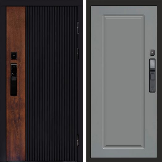 Входная дверь ВДК Престиж с электронным замком - Гранд Грей софт