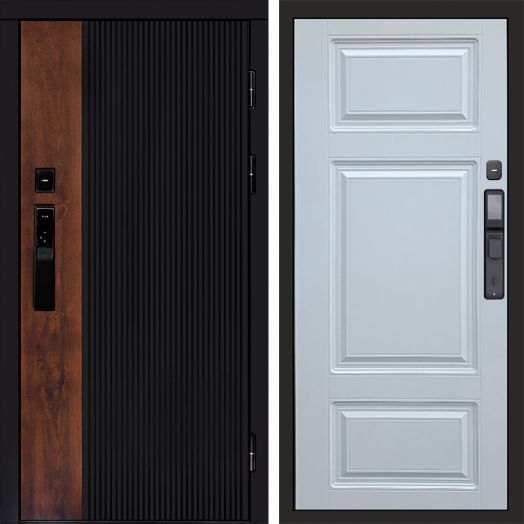 Входная дверь ВДК Престиж с электронным замком - Лион Белый софт