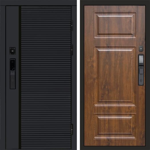Входная дверь ВДК Блэк Лайн с электронным замком - Лион Дуб