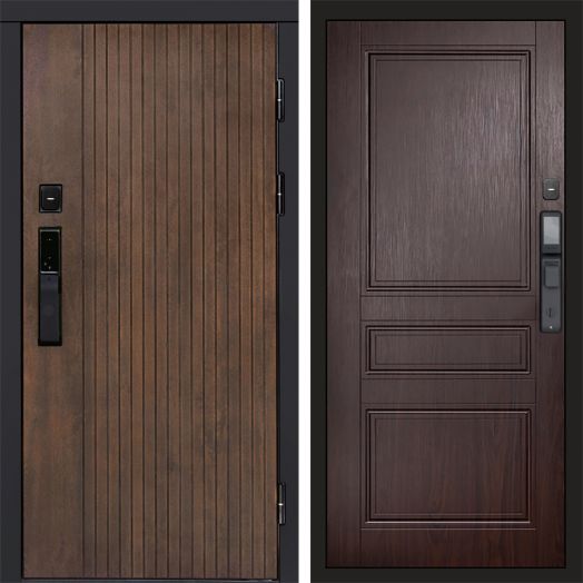Входная дверь ВДК Твист Ультра с электронным замком - Класскика Венге