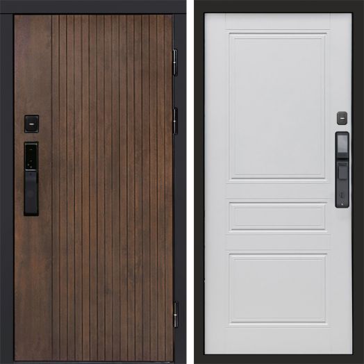 Входная дверь ВДК Твист Ультра с электронным замком - Классика Белый софт