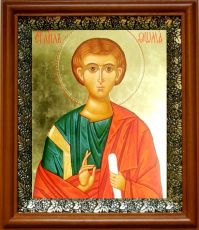Икона Фома, апостол в киоте с басмой Виноградная Лоза (UV-печать)(31035)