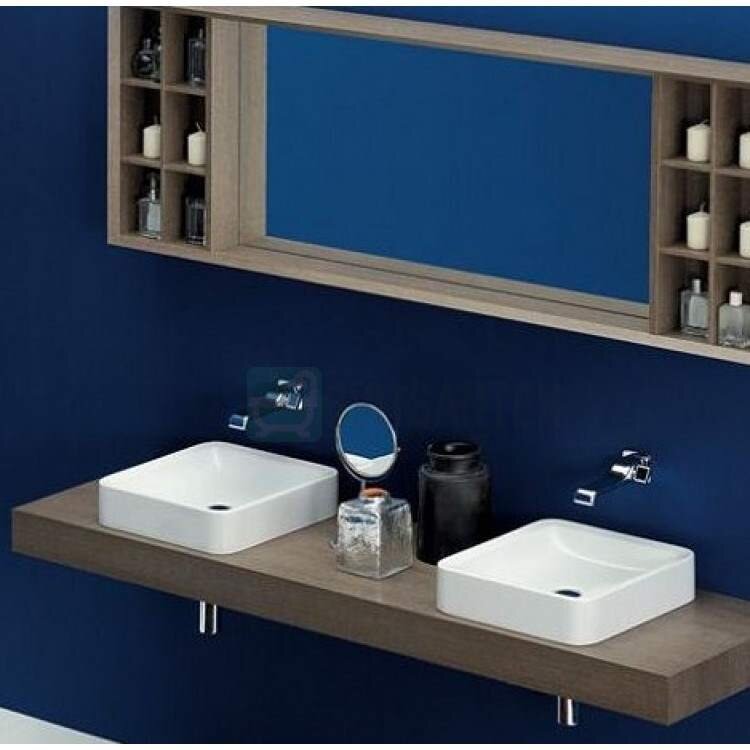 Накладная раковина Flaminia Nile 40 NL40A 40х40х10 см ФОТО
