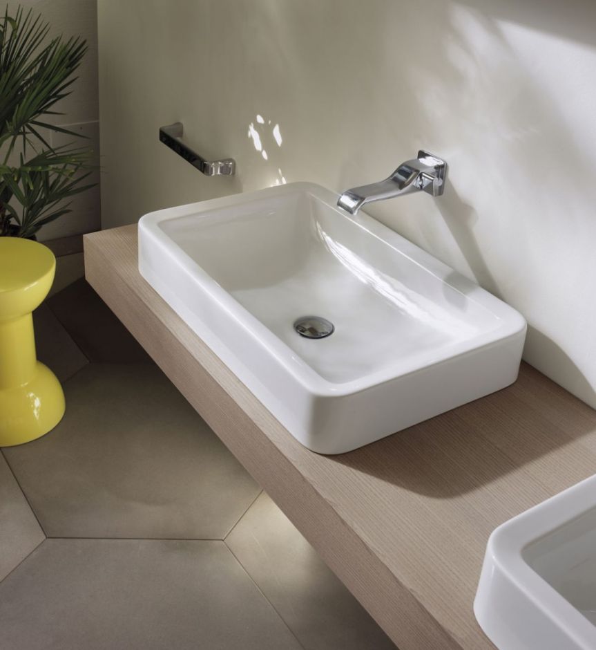 Накладная раковина Flaminia Nile 62 NL62A 62х40х10 см ФОТО