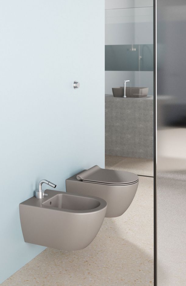 Унитаз подвесной GSI PURA 881608 Swirlflush, для крепежа FISR2, Creta Opaco ФОТО